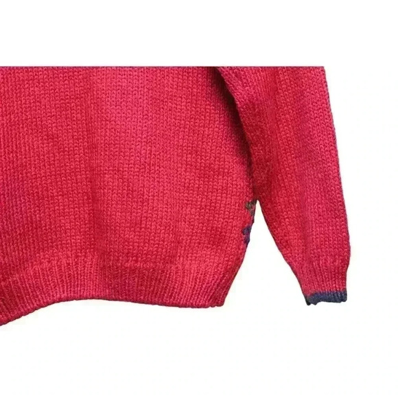 Vintage 80s 90s Grandpa Cardigan Sweater Size Large Classic Knit Ramie Argyle - Picture 12 of 12